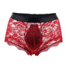 NoGenderWear Boxer ouvert en dentelle Lacien Rouge